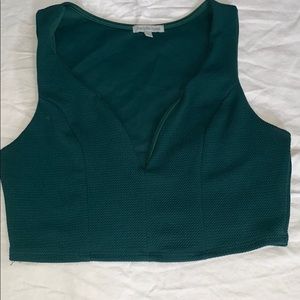 Dark green/ teal crop top